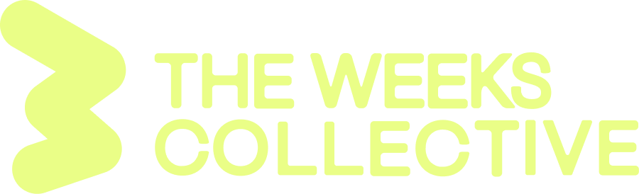 The Weeks Collective logo in yellow